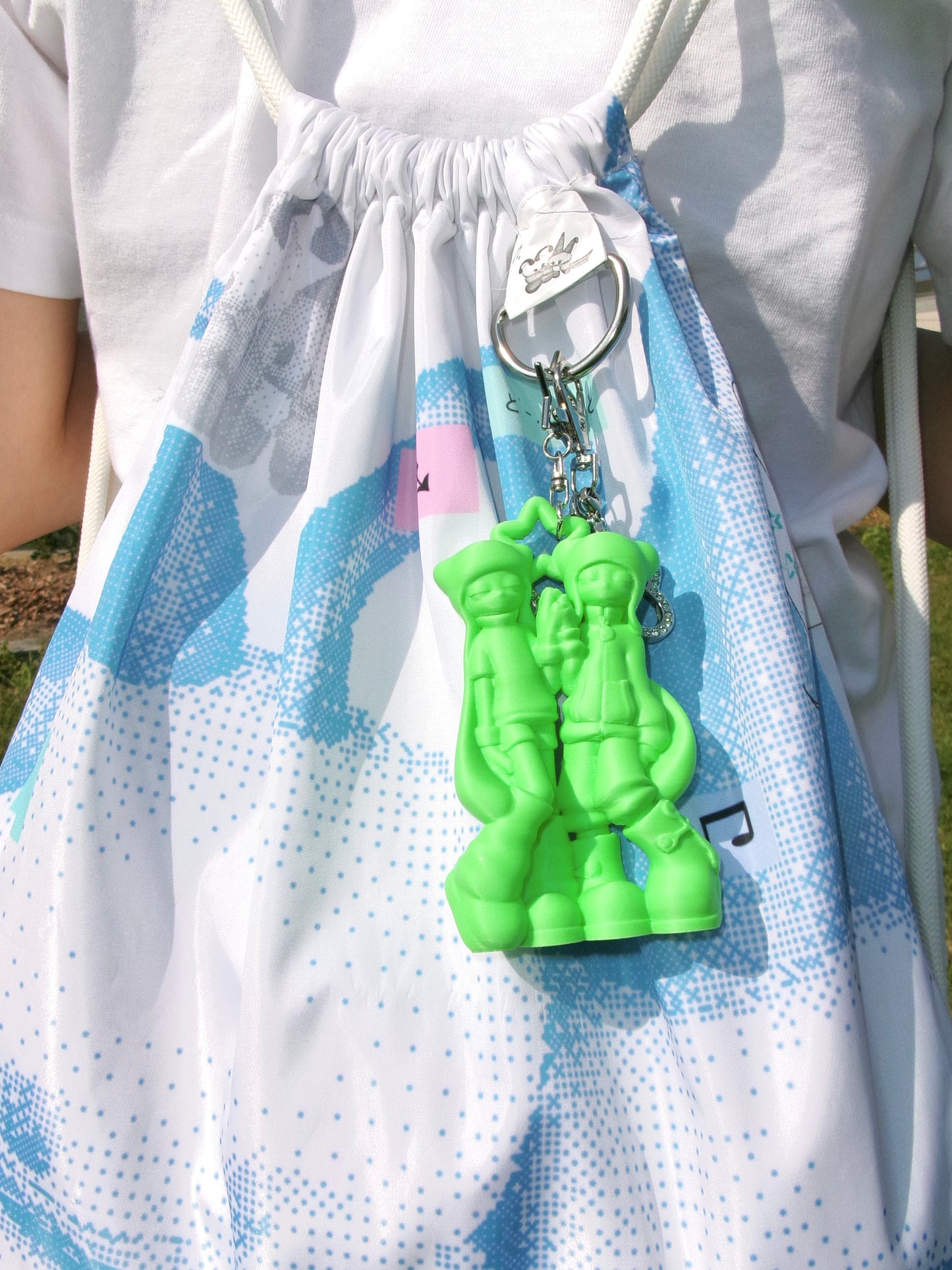 Ying & Yang Charm (lime green)